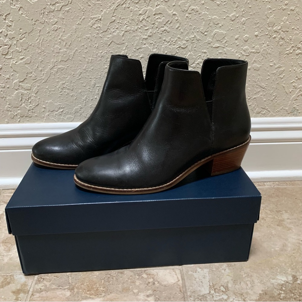 Cole Haan Abbot Leather Booties Black Size 8